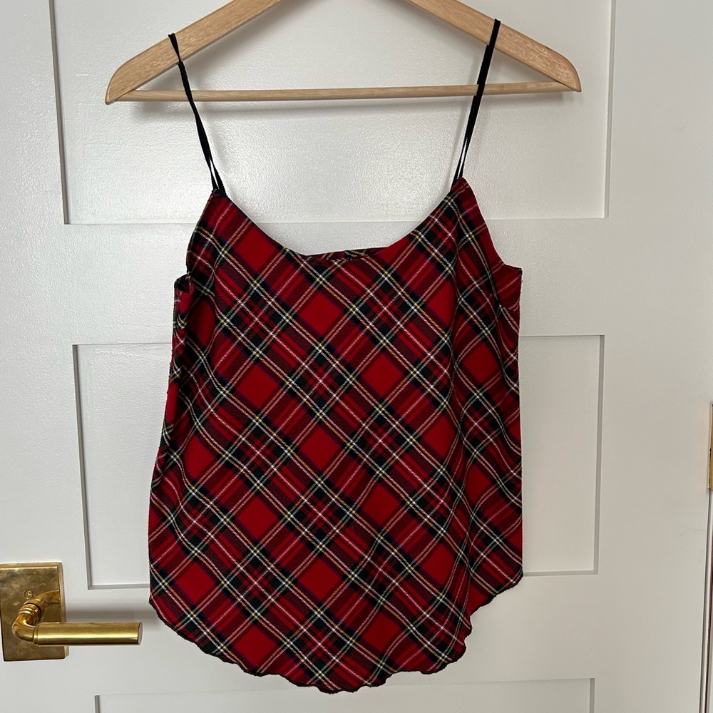 Plaid Bias cut camisole